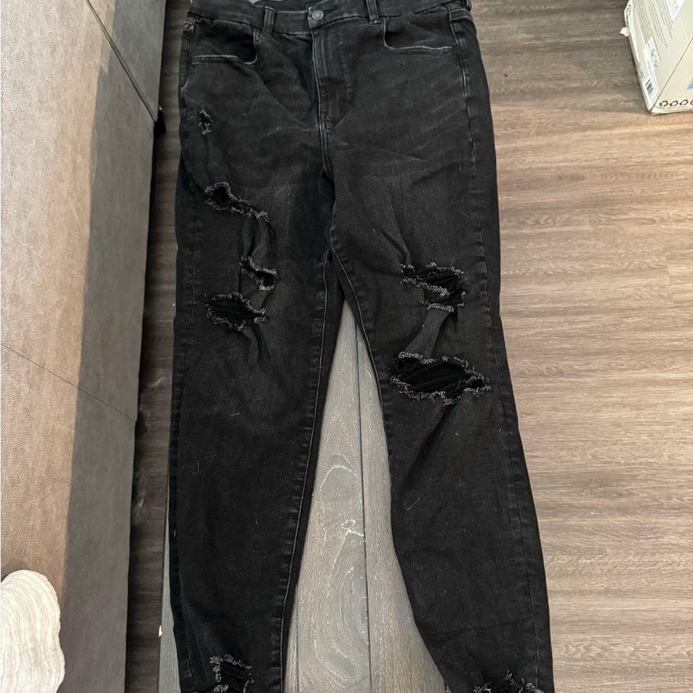 American Eagle Distressed Black Jeans